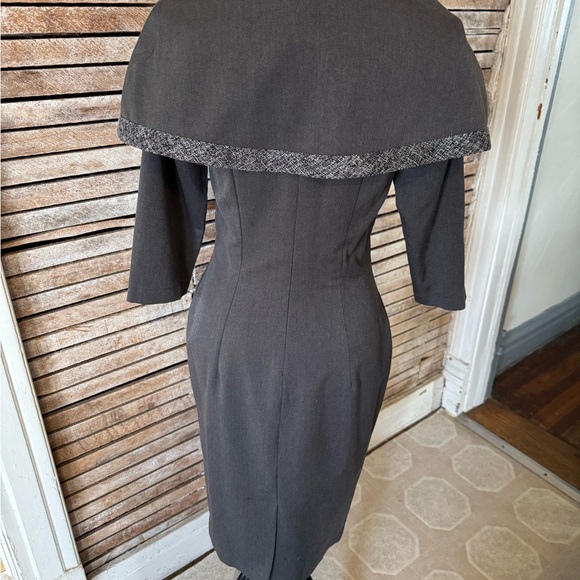 Custom Pinup Grey Dress w Cape by HMC - Picture 5 of 8